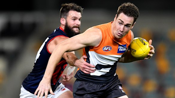 Jeremy Cameron, right, wants to leave GWS to return to Victoria. 