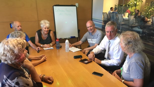The Extinction Rebellion subgroup Grey Power meet in a Brisbane library meeting room in October despite a ban on bookings made by the group.