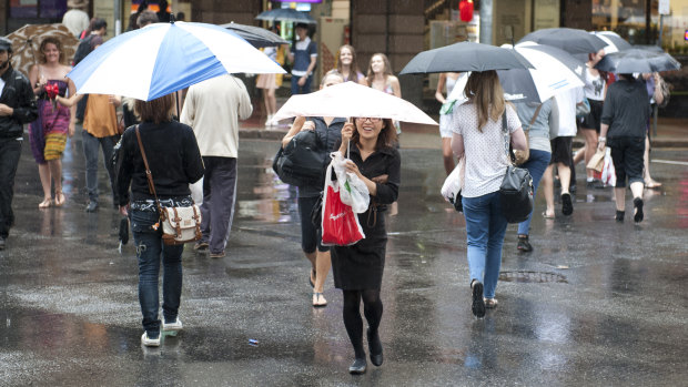 Widespread rain across the south-east was expected to clear up on Sunday. (File image)