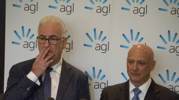 AGL chairman Graeme Hunt and Andy Vesey.
