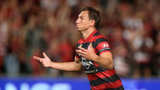 Red and black blood: Brendon Santalab lived and breathed for the Sydney derby atmosphere. 