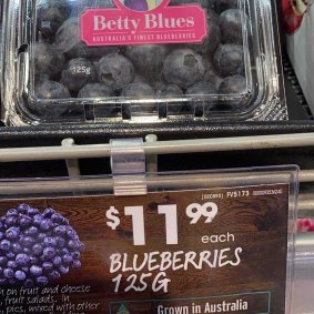 Blueberries are selling for up to $12 in Brisbane amid a shortage. 