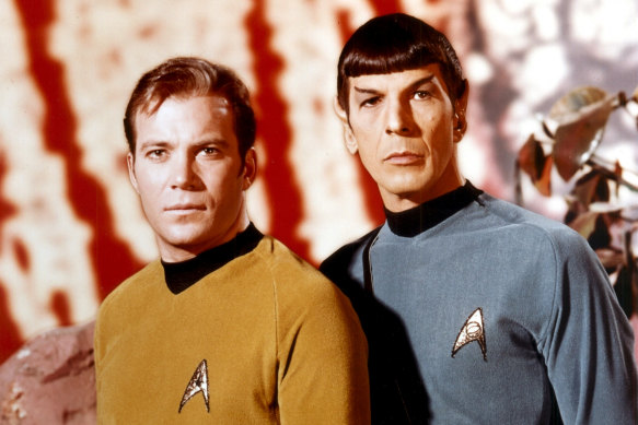 William Shatner and Leonard Nimoy in the original Star Trek.