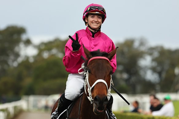 Siena Grima after winning on Surf’s Up.