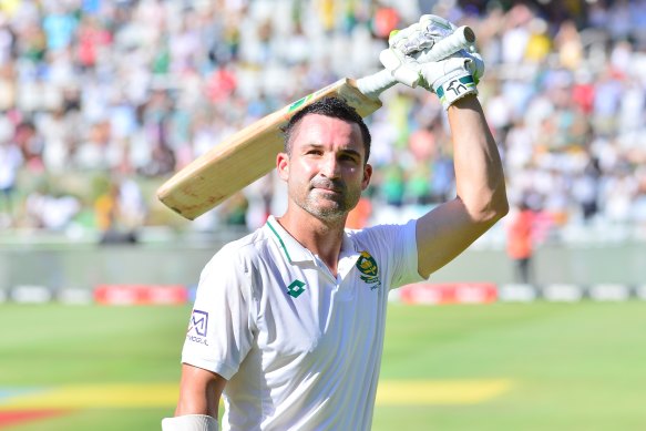 South African captain Dean Elgar played his final two innings on the opening day of his last Test.
