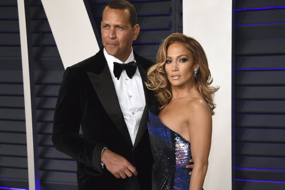 Jennifer Lopez and her ex-fiance, Alex Rodriguez, in 2019.