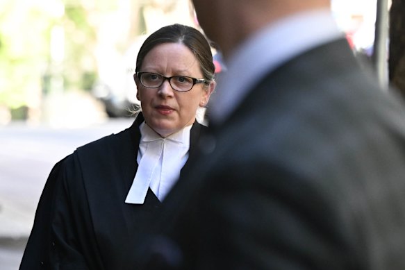 Kathryn Hamill arrives at the Court of Appeal.