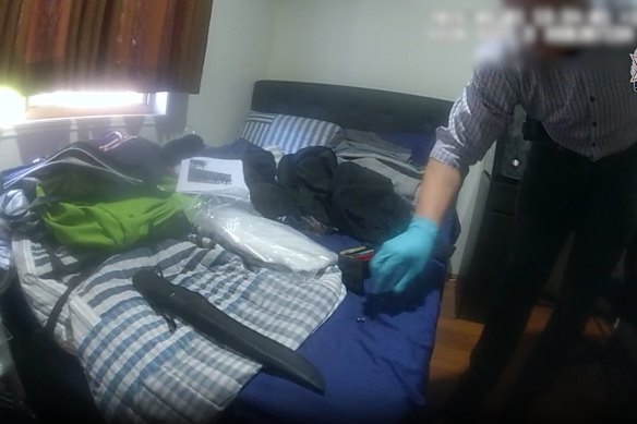 The alleged slingshot attacks were followed by raids on two homes, where metal balls that appeared to be fishing sinkers were found. 