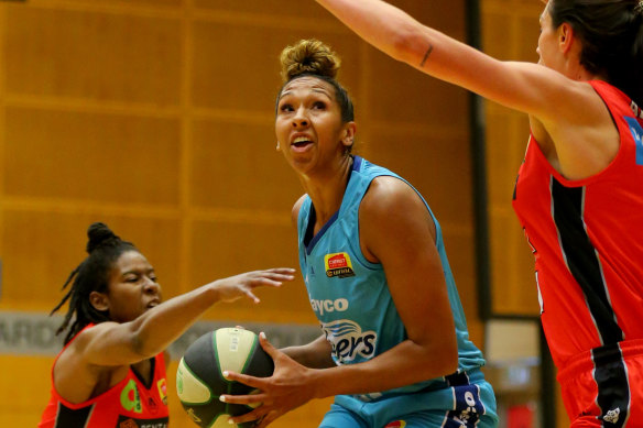 Mercedes Russell had her way inside for the Flyers in the loss to Adelaide.