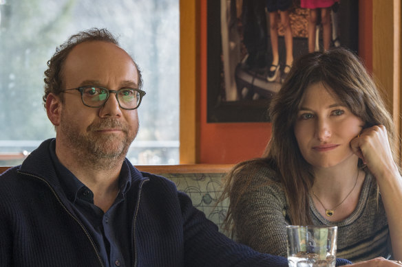 Paul Giamatti and Kathryn Hahn in Private Life.