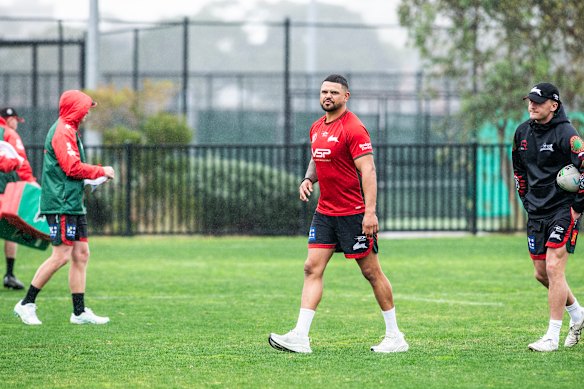 Latrell Mitchell at South Sydney training earlier this week.