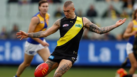 Dustin Martin’s future has been a source of speculation all season, despite having two years left on his contract.