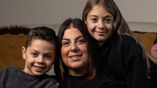 Amanda Odoardi with children Luella and Arlo. Generation Alpha’s love affair with technology is a twin-edged sword.