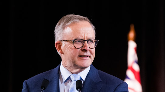 Anthony Albanese  concluding the Jobs and Skills summit at Parliament House, Canberra.
