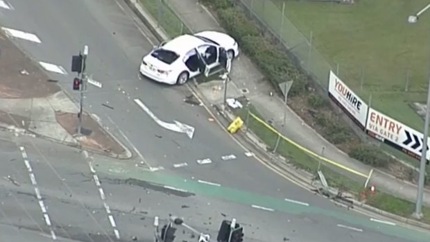 Police hunt for driver after crash kills Uber passenger in Brisbane’s south-west