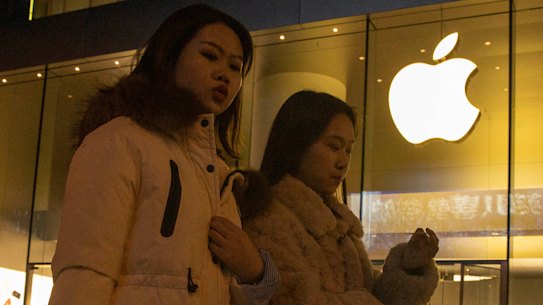 Apple said store closures in China had hit sales.