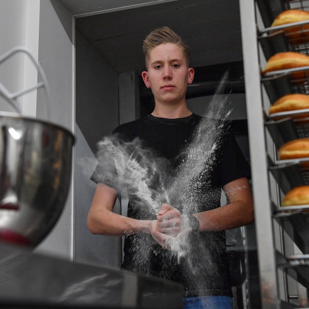 Morgan Hipworth, 17, runs his own doughnut shop.