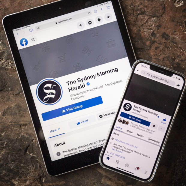 Facebook media pages such as The Sydney Morning Herald’s have been blocked from posting and news links can no longer be shared on the platform.