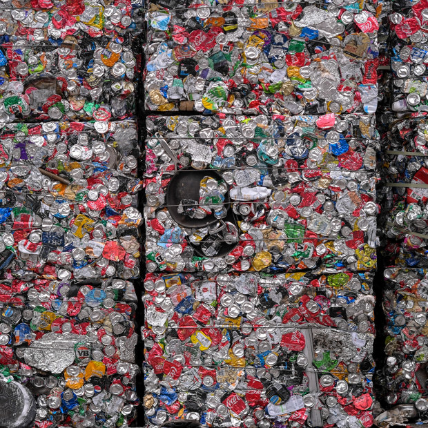  A Melbourne recycling plant: about 90 per cent of plastic has never been recycled at all.