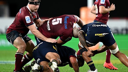 Connor Vest’s neck was injured in this tackle.