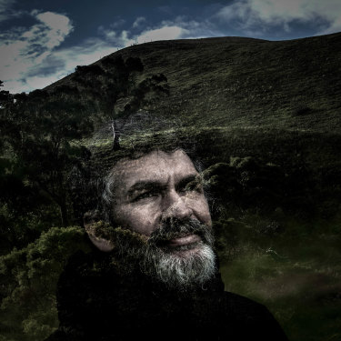 Gunditjmarra man John Clarke at Mount Noorat.