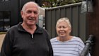 Mandy Allan and her husband Trevor at their house in Bendigo.
