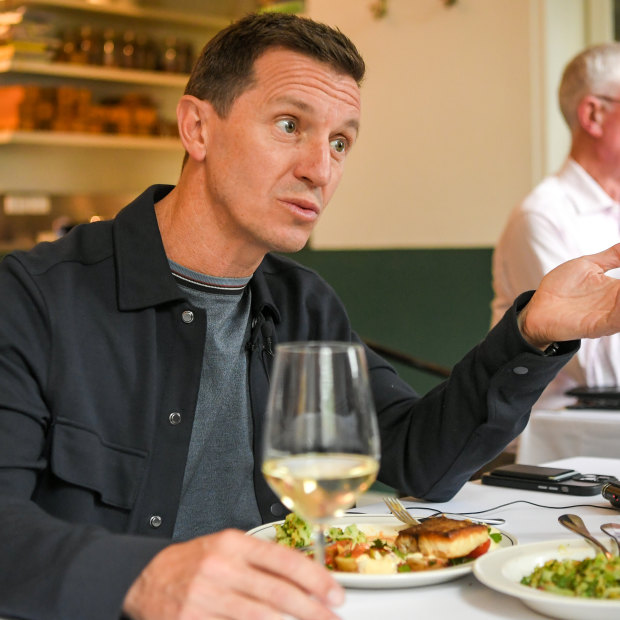 Rove McManus holds forth over lunch at the Builder’s Arms Hotel in Fitzroy.