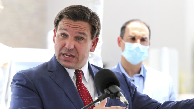 Florida Governor Ron DeSantis has been accused of ordering the raid on the former employee. 