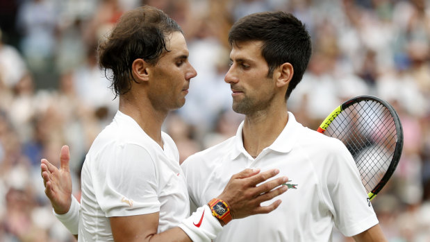 Still on top: Novak Djokovic (right) and Rafael Nadal will end the year No.1 and No.2 respectively.