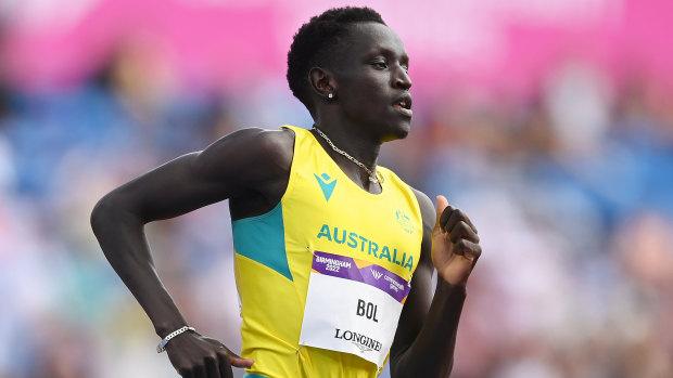 Australia's Peter Bol in action at the Birmingham Commonwealth Games.