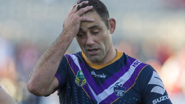 Not happy: Cameron Smith has been suspended for one match for his tackle on Kevin Proctor.