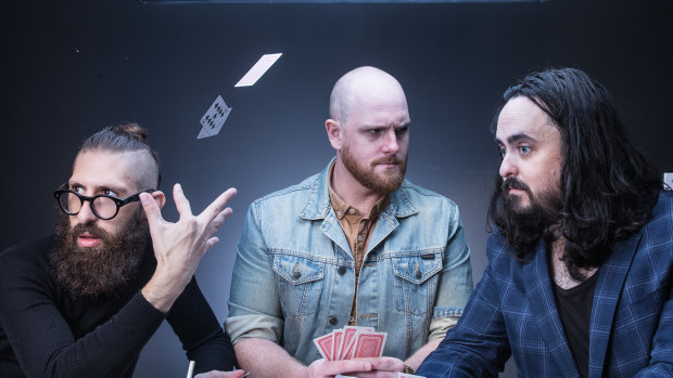 Mark Bonanno, Broden Kelly and Zachary Ruane of Aunty Donna.