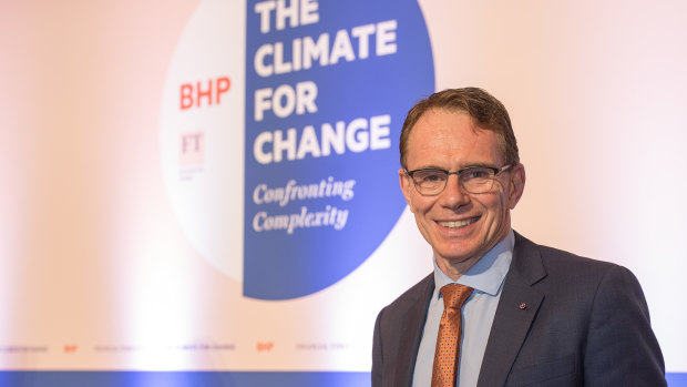 Andrew Mackenzie, CEO of BHP, pictured in London on Tuesday.