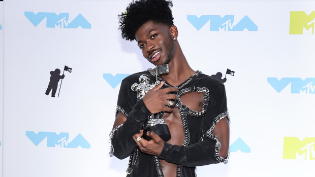 Lil Nas X, pictured at last month’s MTV awards, is part of this year’s Falls Festival line-up at Sidney Myer Music Bowl.