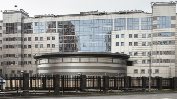 The building of the Main Directorate of the General Staff of the Armed Forces of Russia, in Moscow. 