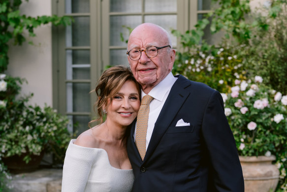 Rupert Murdoch, 93, at his wedding in June to Elena Zhukova.