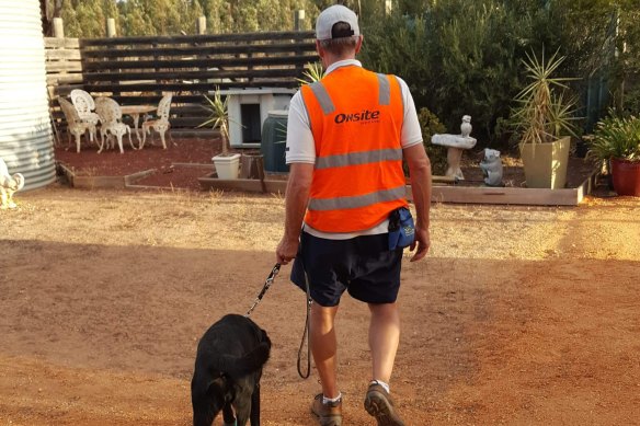 Police have released an image of Raymond Meadows, 63, in clothing similar to what he was wearing when he was hit by a car while walking along the Calder Highway with his guide dog at about 6.40am on June 2, 2019.