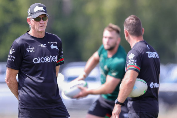 The evergreen Bennett casts his eye over Rabbitohs training on the Gold Coast this week.