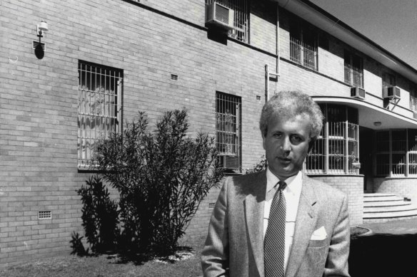 Boris Kvok, second secretary of the Soviet embassy, outside the embassy building in Canberra in 1987.