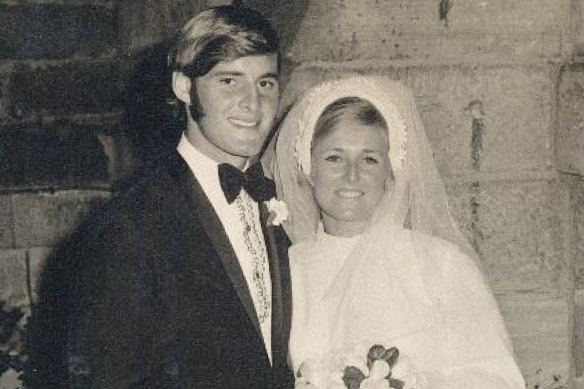 Chris and Lynette Dawson at their wedding in 1970.