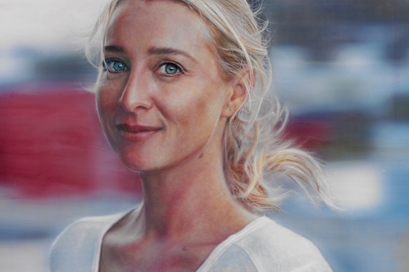 Vincent Fantauzzo’s portrait of Asher Keddie, which led to their romance and marriage.
