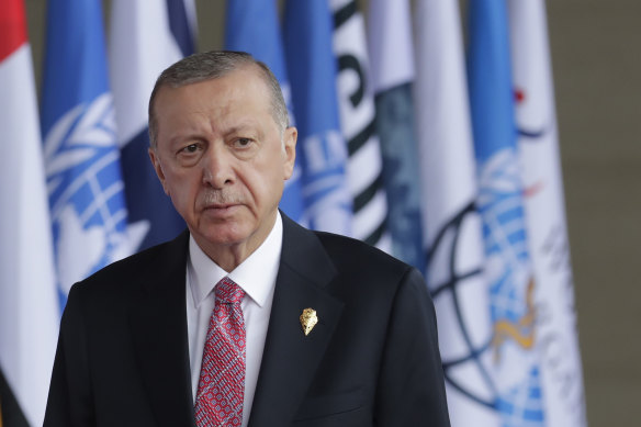 Turkish President Recep Tayyip Erdogan during the G20 Summit in Bali.