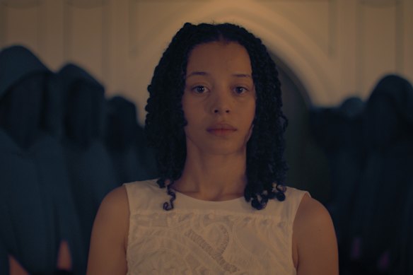 Chase Infiniti stars as Agnes in The Testaments, a sequel series to The Handmaid’s Tale.