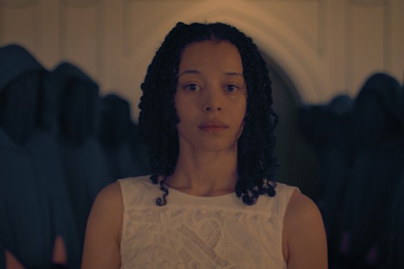 Chase Infiniti stars as Agnes in The Testaments, a sequel series to The Handmaid’s Tale.