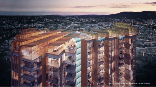 Aria's proposed development at South Brisbane.