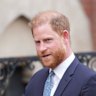 Prince Harry leaves the Royal Courts of Justice in London on Tuesday.