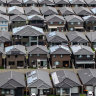High-density housing at The Ponds in western Sydney.