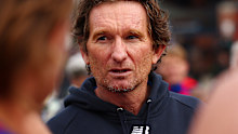 On the tools: James Hird in his role as director of coaching at Port Melbourne.