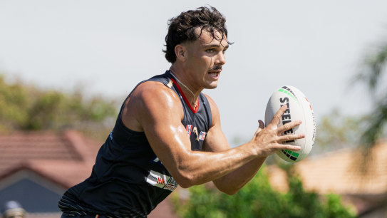 Herbie Farnworth at Dolphins training.