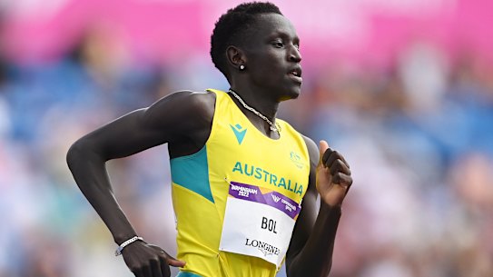 Australia’s Peter Bol in action at the Birmingham Commonwealth Games.